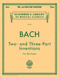 Inventions Two and Three Part piano sheet music cover